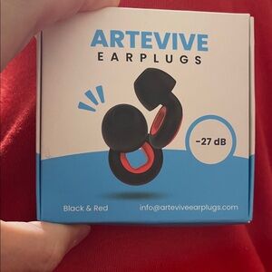 Black and Red Earplugs